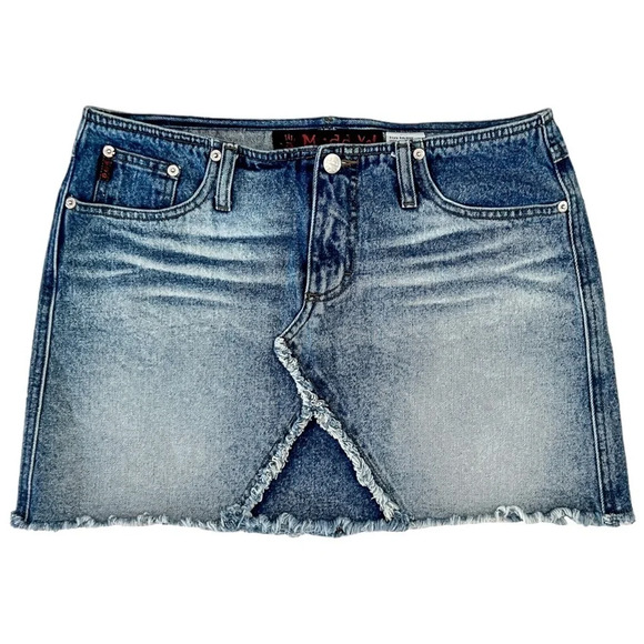 VINTAGE Y2K Mudd Low Rise Denim Mini Skirt - Picture 1 of 7